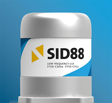 SID88 is a low frequency ULB for aviation, transmitting on a frequency of 8.8 kHz. The beacon is intended to be installed on the aircraft structure.